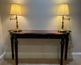 The Bombay Company Mahogany Console Table (55"W x 14-1/2"D x 29"H)
