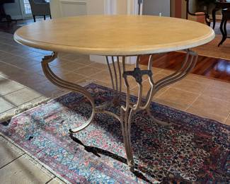 Iron Base with Laminate Top Entrance Table (46"D x 33"H)