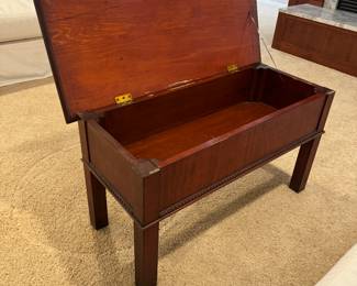 Antique Mahogany Trunk Table (37"W x 17"D x 21"H)