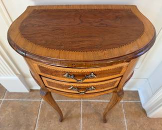 Louis XV Style 2 Drawer End Table (12-1/2"D x 20"W x 30-1/2"H)