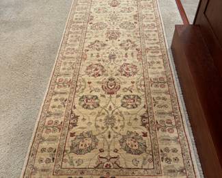 Hand-Knotted Wool Pakistan Runner (35"W x 123"L)