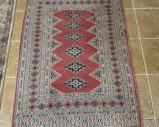 Hand-Knotted Afghan Wool Bokhara Rug (38"W x 56"L)