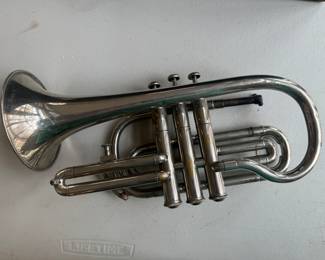 Antique Silver Plate Cornet (Excellent Condition)