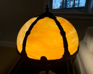 Antique Bradley & Hubbard Slag Lamp