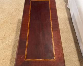 Antique Mahogany Trunk Table (37"W x 17"D x 21"H)