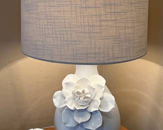 Floral Table Lamp, Clock