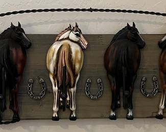 Horses Wall Mount Coat Hanger Hooks