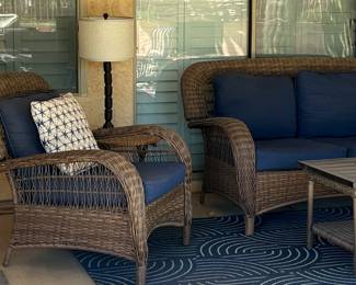 Patio Seating: Loveseat, 2 Chairs (1 Swivels), Coffee Table