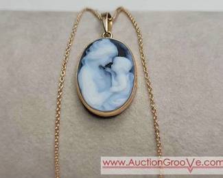 3 14K 585 Gold Necklace and Pendant