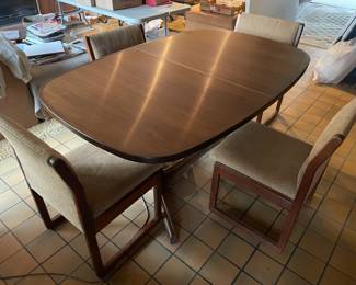 Walnut designer table from the merchandise Mart