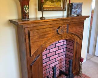 Handmade fireplace mantel