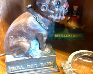 Bull dog cast iron bank 