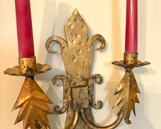 Vintage brass sconce