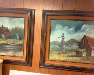 Twins Ruth and Rachel original farmhouse art