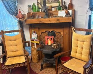 Vintage ladder back rockers 