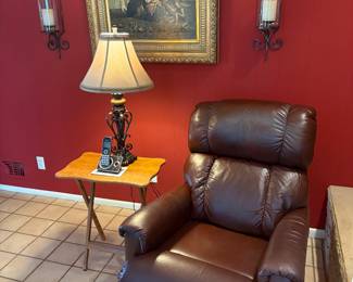 LaZBoy leather recliner and lovesest