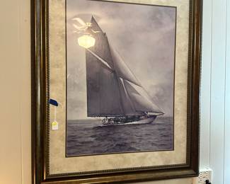 Beautiful sailboat framed