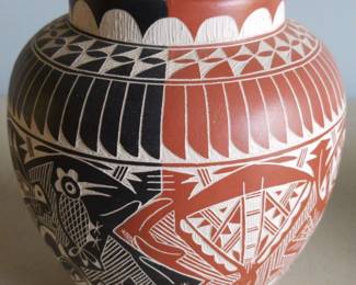 Acoma Native American Pot Signed By DC Vallo