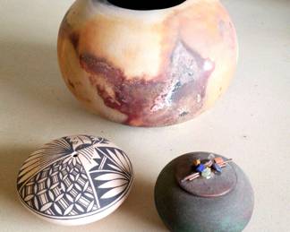 Unique Native American Pots 2 Signed