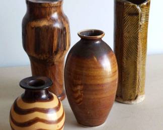 Pottery Wood Pieces Some Signed