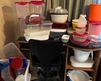 assorted plastic food storage