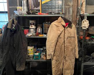 Assorted tools - vintage coveralls 