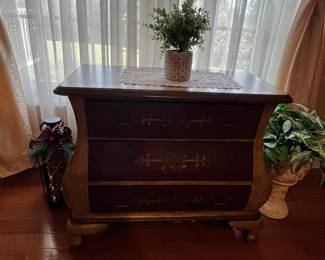 painted three drawer chest