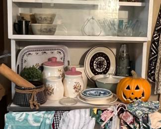 White mid century kitchen cabinet 