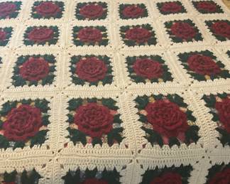 3d rose afghan