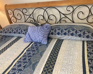 blue comforter and shams