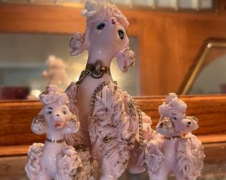 pink spaghetti poodle family