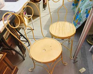 Ice cream parlor chairs.