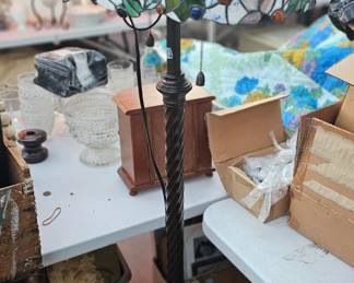 Tiffany lamp stand.