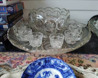 Extra large crystal ball crystal tray and crystal cup for serving lemonade or wine or any kind of liquor alcohol it was $300 noise $50 for the whole set