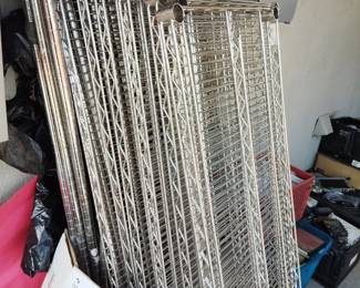 Heavy duty steel chrome color for kitchen or storage 3 or 4 shelf on each set and we have all sizes you need please contact 323-6718-531 thank you