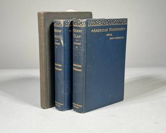 (3pc) AMERICAN STATESMEN & OTHER BOOKS | Including volume I Abraham Lincoln, Volume II Henry Clay, plus "On Being Fit To Live With".