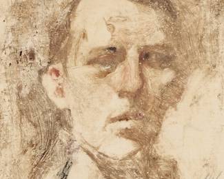 IMPRESSIONIST SCHOOL PORTRAIT (19th/20th Century) | Mixed media on paper. 10.5 x 8 in., sheet. Signed center right indistinctly. -  h. 15 x w. 13.5 in (frame)