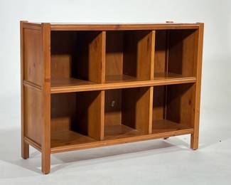 CUBBY BOOK SHELF | Bookshelf with six storage cubbies, each measuring. - h. 32 x w. 41 x l. 13.5 in