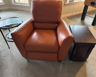 Pair of leather recliners
