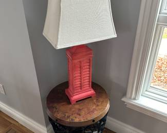 Pair of lamps; side table