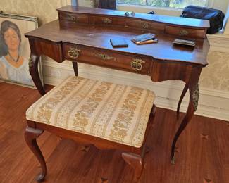 Desk $125, bench $40