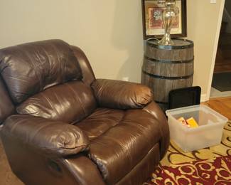Leather recliner