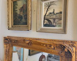 Lots of vintage artwork & mirrors