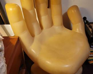 Vintage plastic hand chair