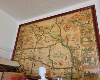 Vintage map of Country Club district KCMO