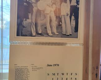 John & Yoko 1970 calendar
