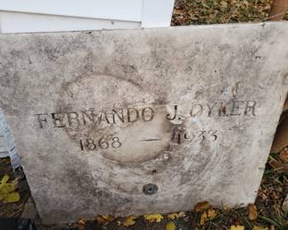 Antique marble headstone