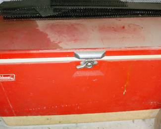 Vintage Red Coleman Ice Chest