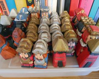 Set of large wood Chess Set