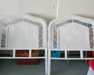 Set of Twin Wicker Head Boards